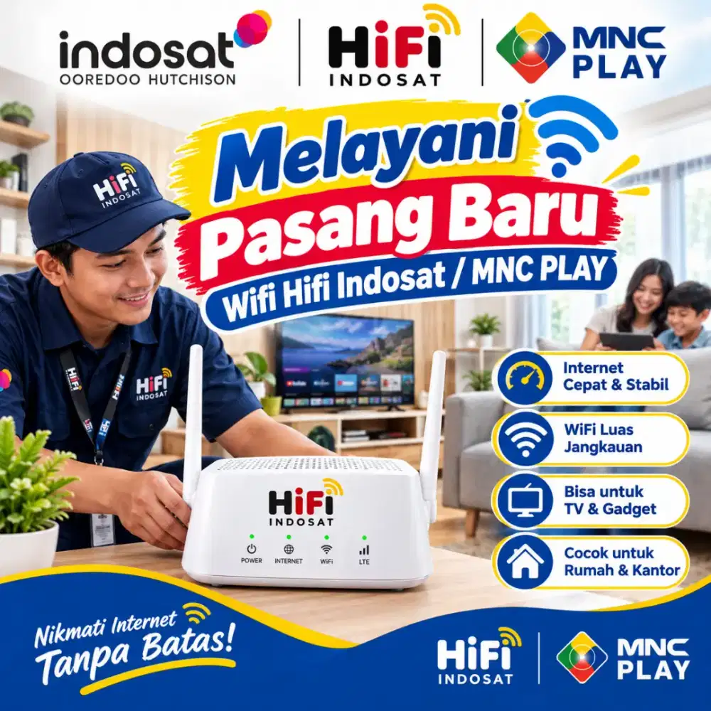 Melayani pasang baru Wifi Hifi Indosat
