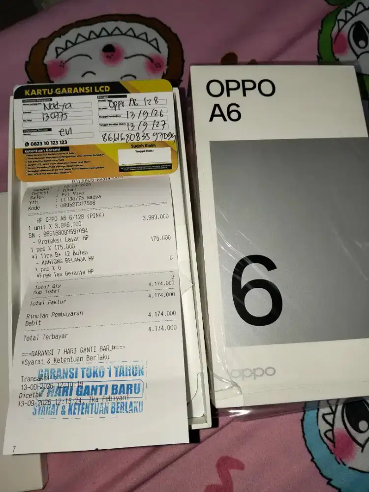 OPPO A6 128 GB (Pink)baru pakai seminggu