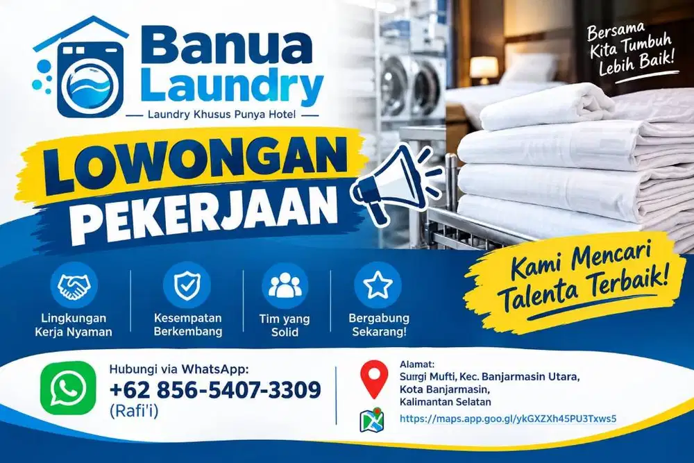 Lowongan pekerjaan laundry khusus hotel