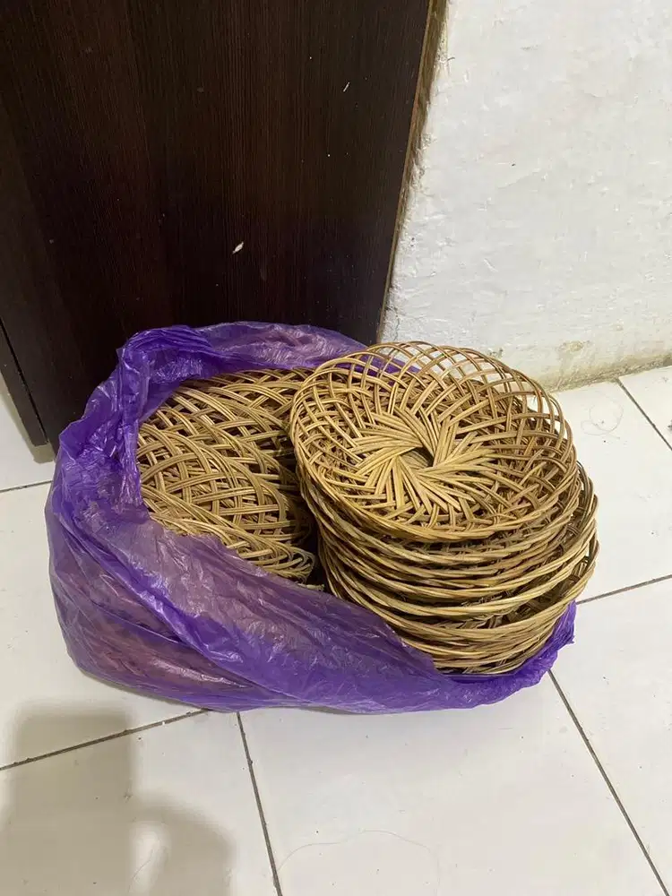 piring rotan 24 biji