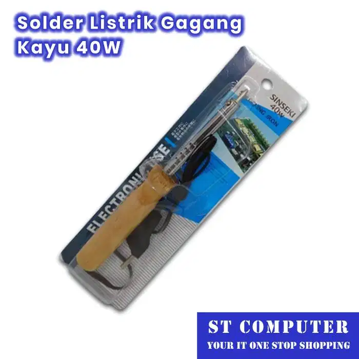 Solder Listrik Gagang Kayu 40W