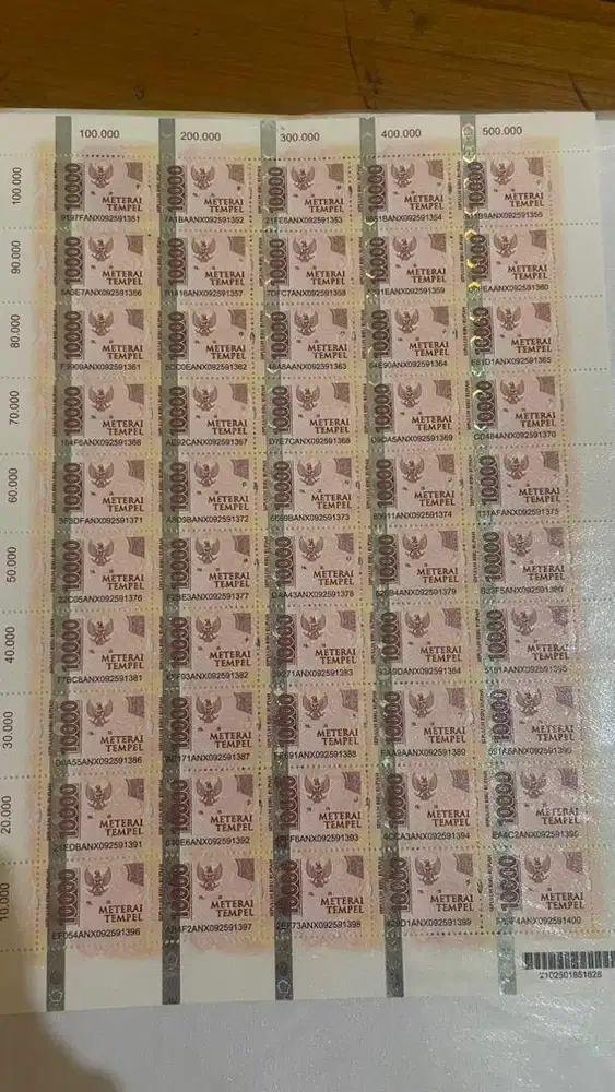 Materai 10.000 asli kantor POS