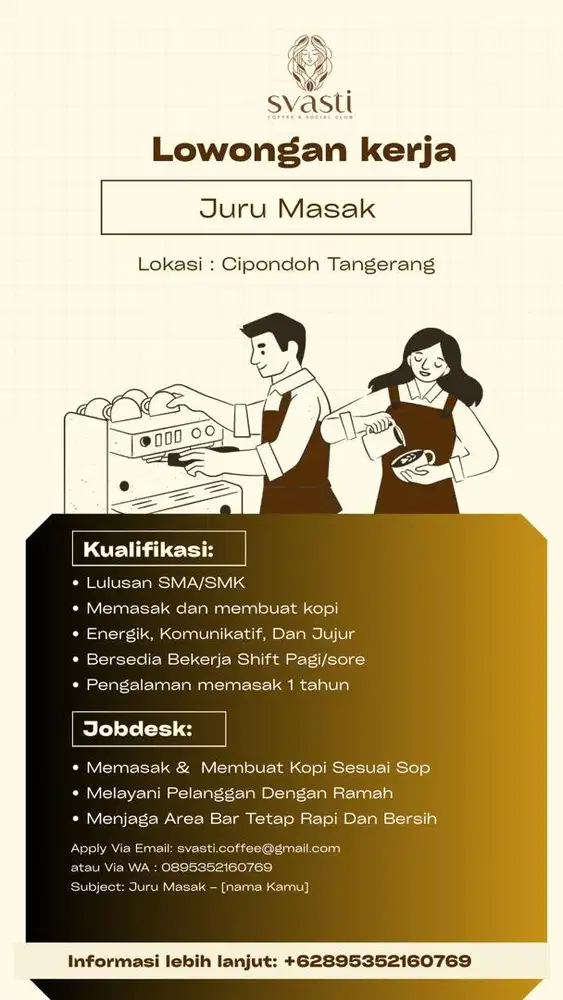 Lowongan Kerja Juru Masak