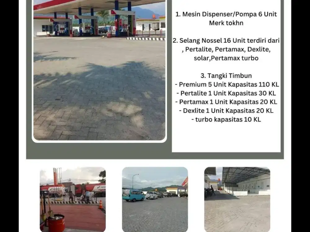 Dijual SPBU di Polewali mandar  Luas 5000 M²1. Mesin Dispenser/Pompa 6 Unit Merk tokhn2.