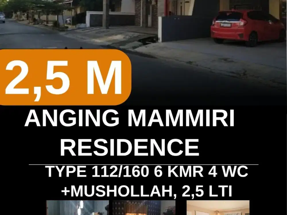 Anging Mammiri  Hertasning Baru Luas tanah 160/112 Full Renovasi