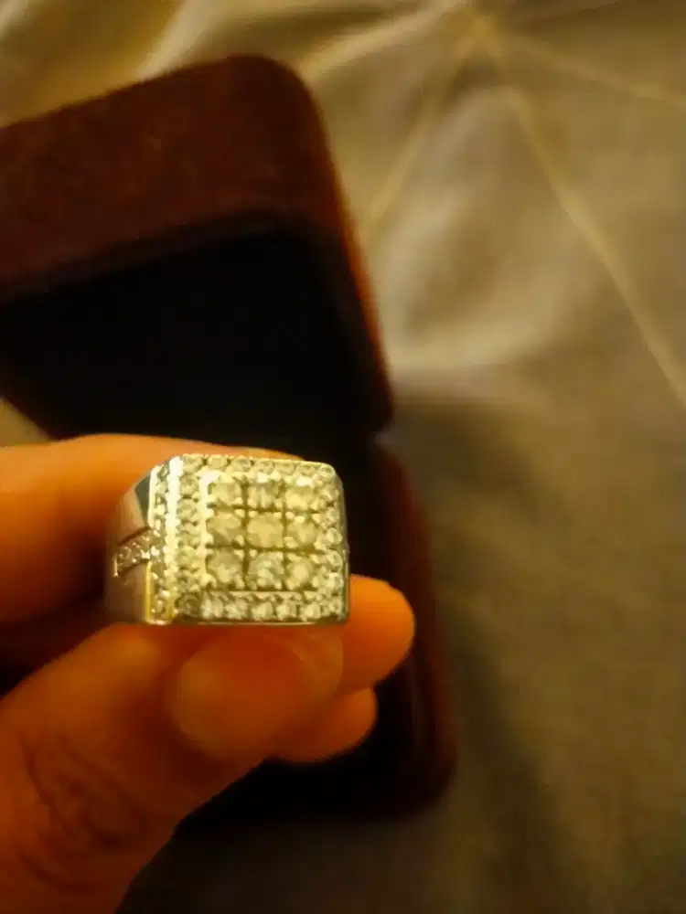 Cincin Diamond Perak Paladium