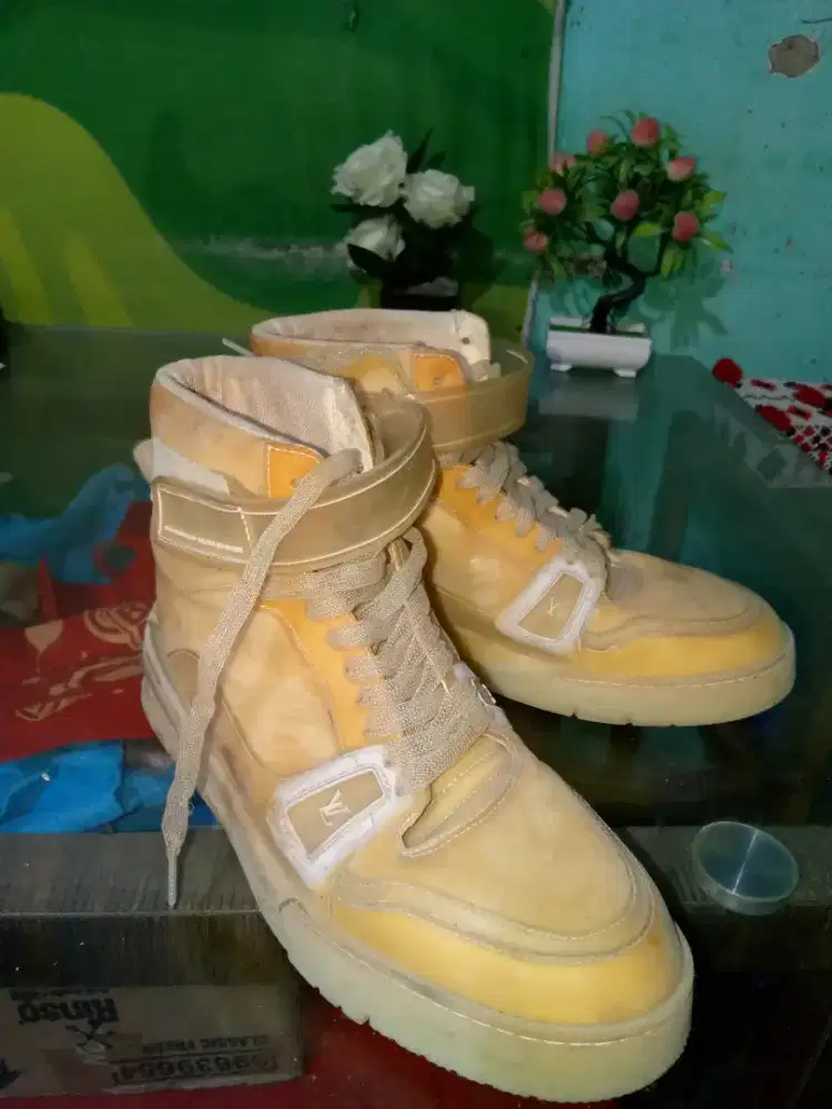 Jual Sepatu Louis Vuitton LV Trainer High-Top Transparent PVC 100%ORI