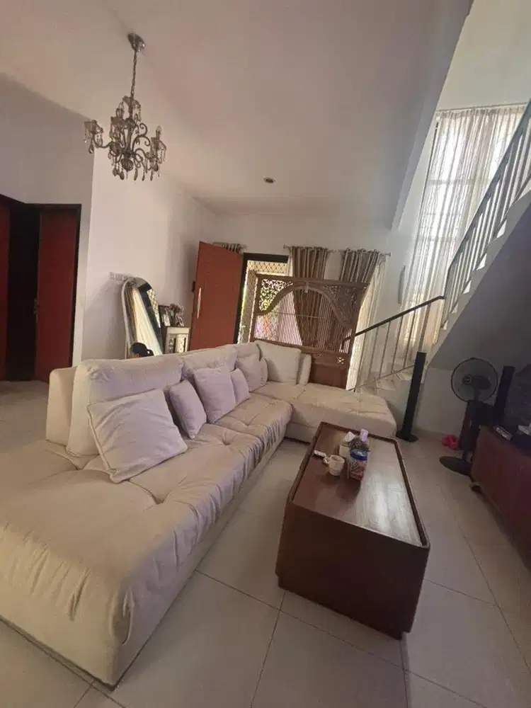 Sofa L + meja jati jepara
