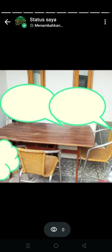 Meja makan+2kursi