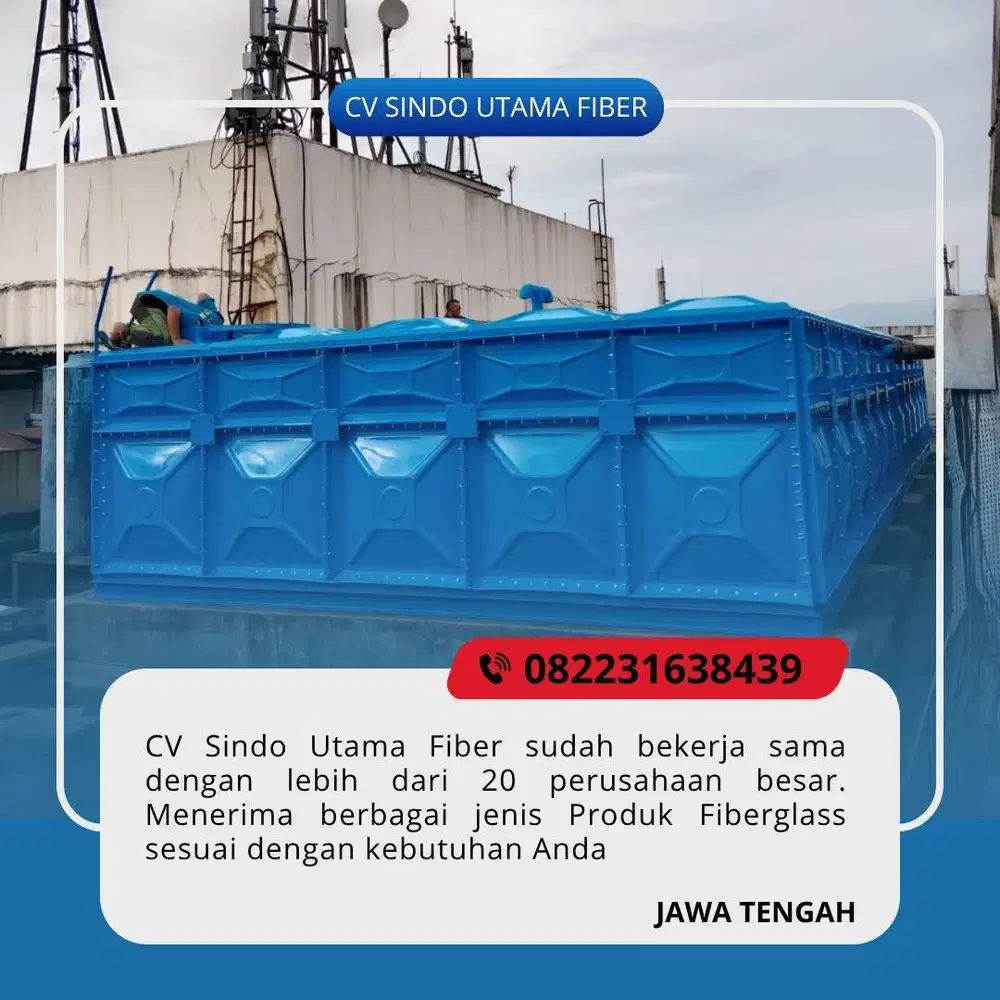 Jual Tangki Air Fiberglass, Tangki FRP Dan Roof Tank FRP Di Klaten