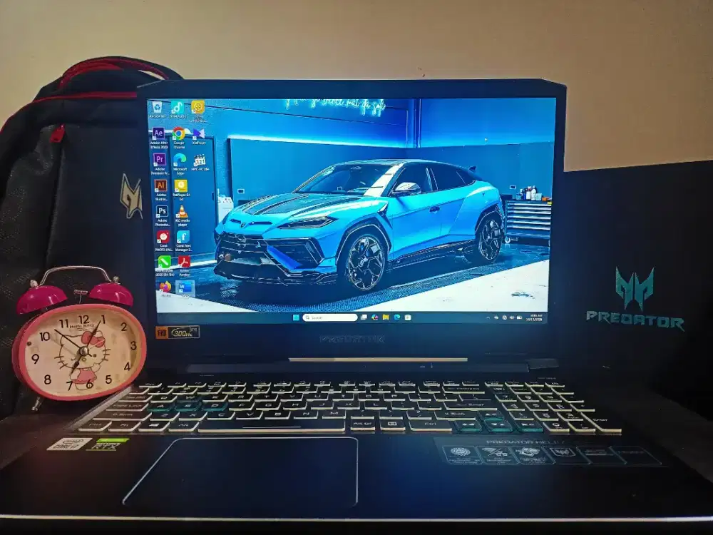 Laptop gaming acer predator helios rtx3070 fullset dus tas original