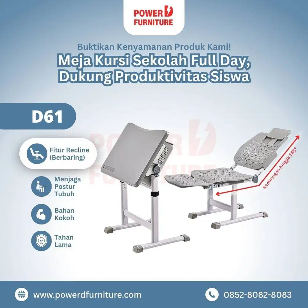 Kursi Sekolah Reclined D61 - Bangku Sekolah Reclining
