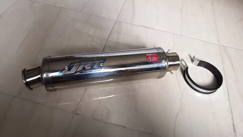 Silencer Knalpot Racing merk JRT Exhaust model mirip DBS Jadul