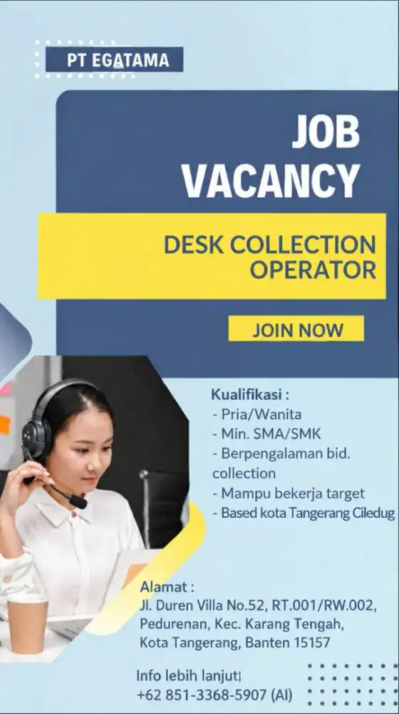 Lowongan kerja egatama anugrah