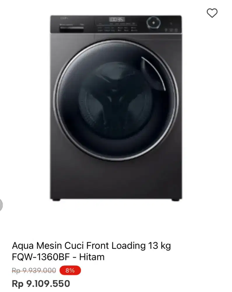 MESIN CUCI AQUA FRONT LOADING 13KG FQW-1360BF
