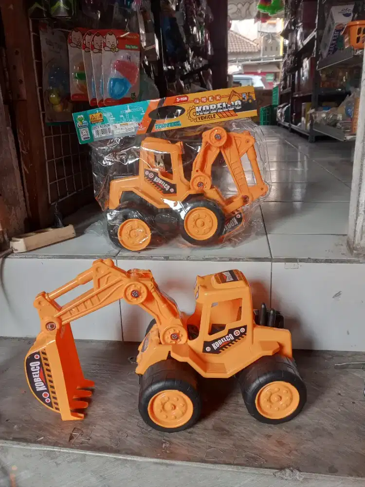 Mainan anak bego excavator kobelco