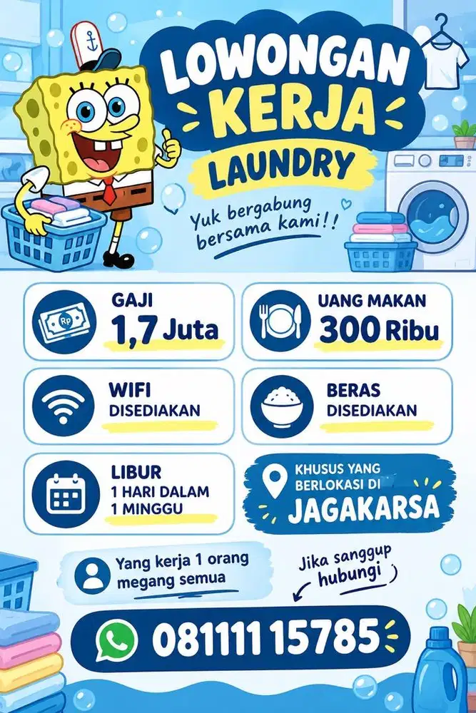 Lowongan pekerjaan laundry