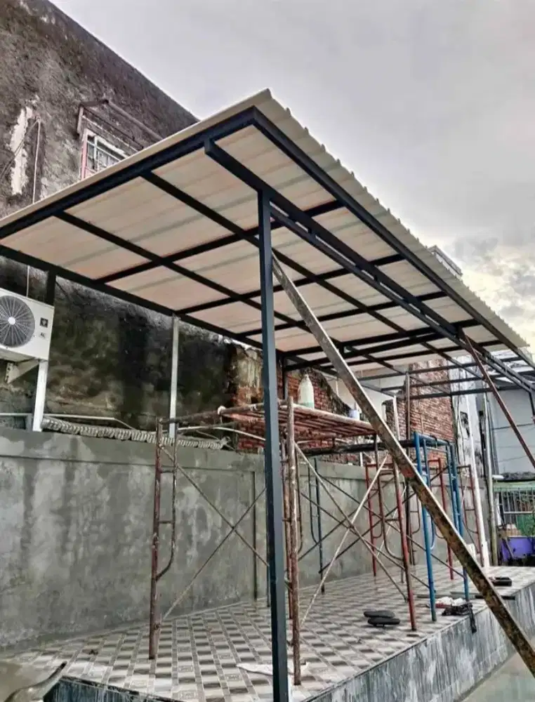 Kanopi atap alderon dobel layar
