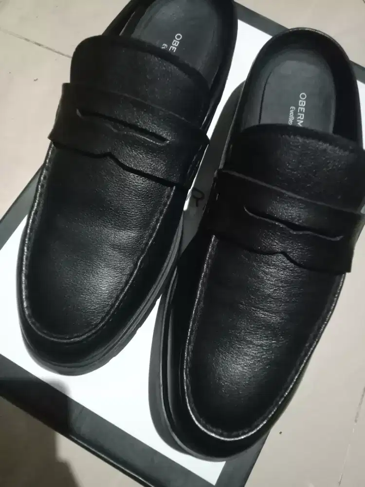 Obermain dailon ferin original mules loafers pria kulit asli size 41
