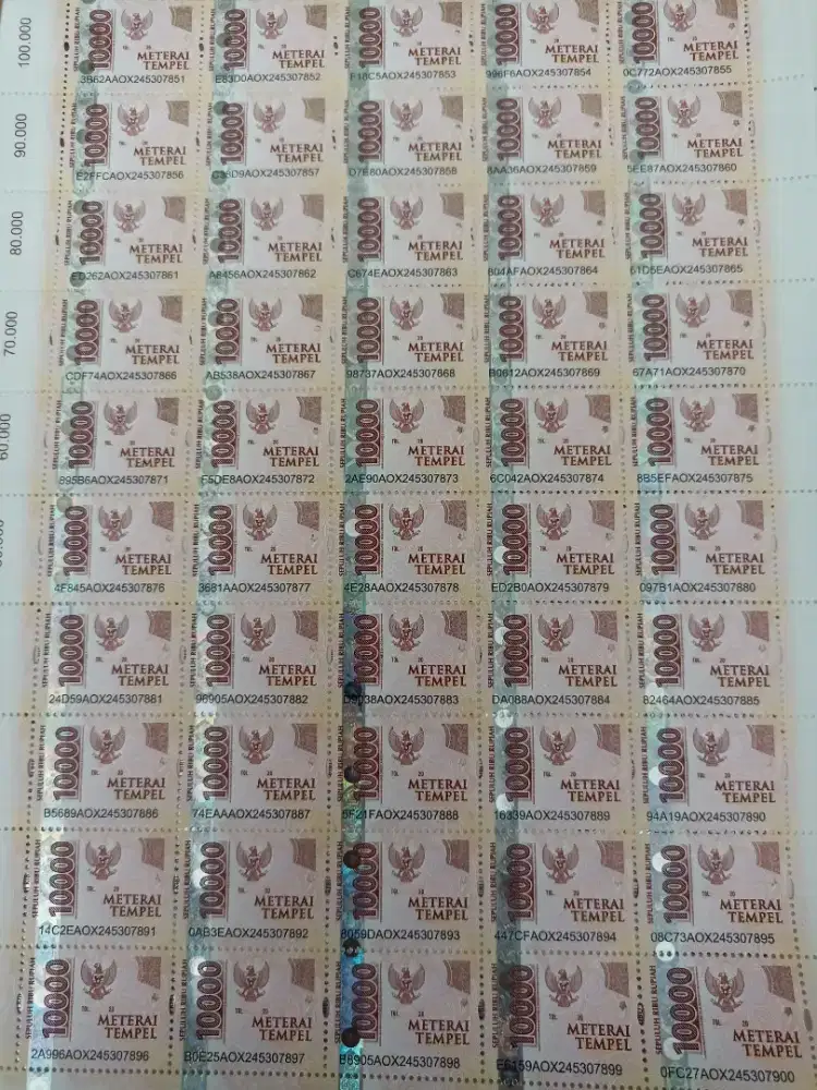MATERAI 10.000 100 PCS