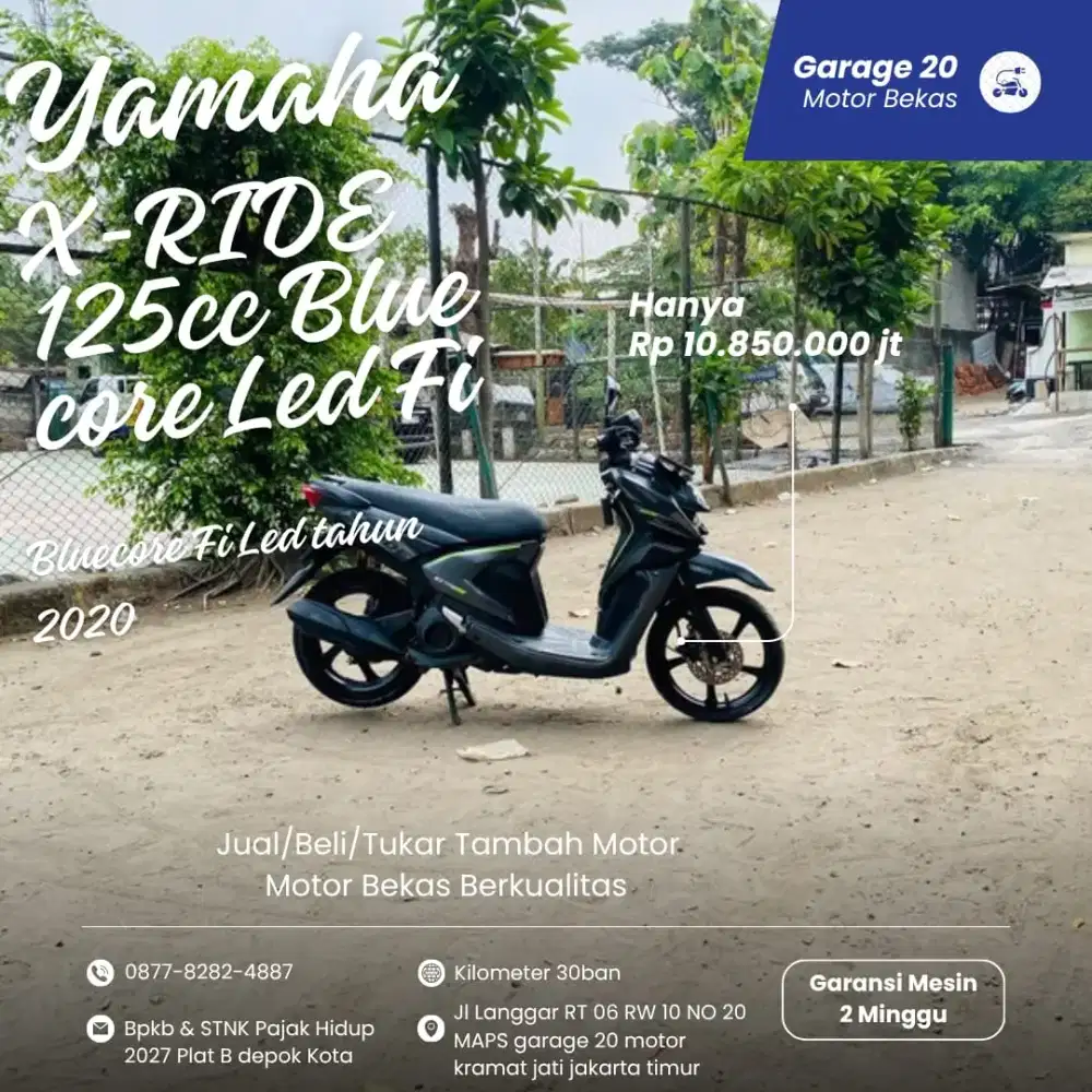 Yamaha X-Ride 125cc LED Bluecore Fi tahun 2020 Pajak Hidup