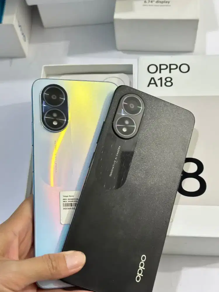 oppo a18 ram 4+4/128gb second new like garansi sebulan