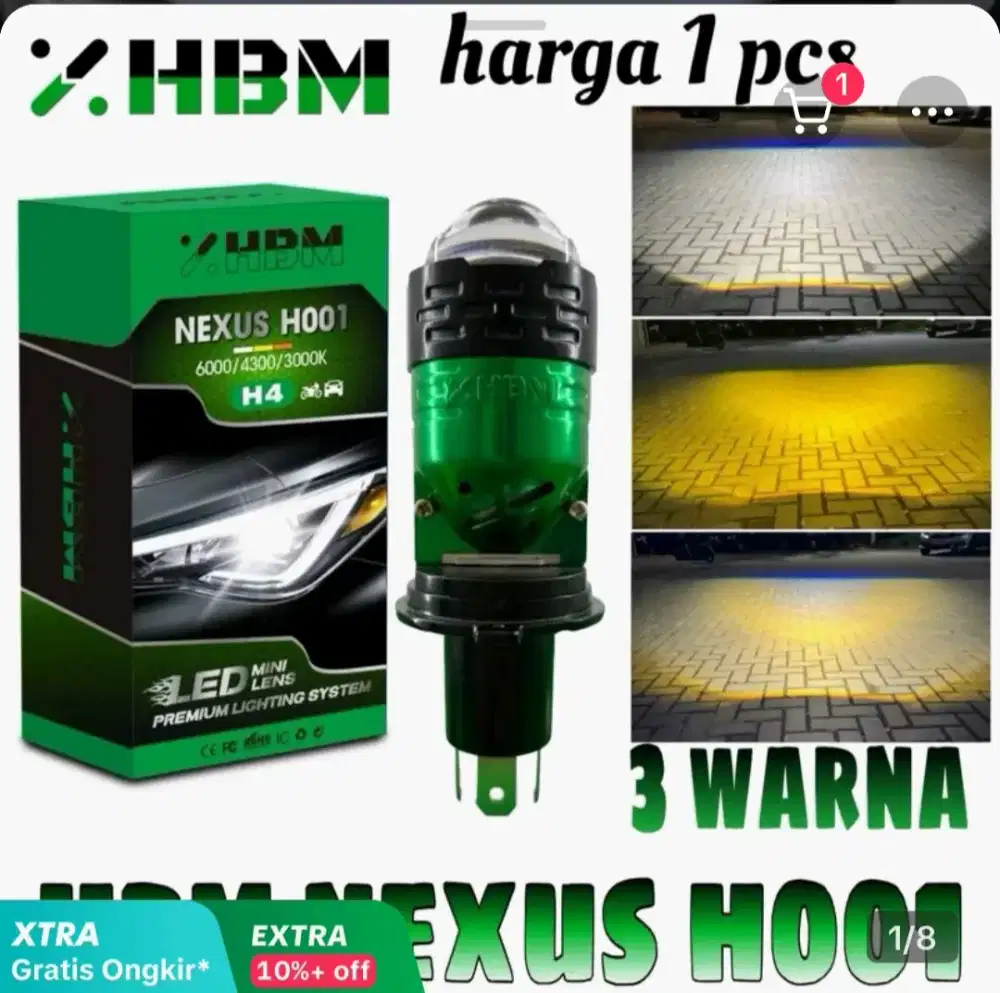 Lampu Biled HBM H001 Socket H4