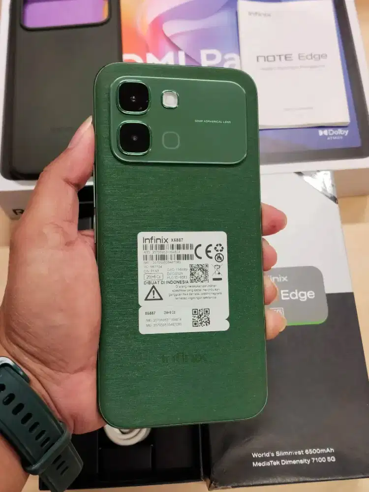 Infinix note edge ram 8/256 fullset mulus no minus garansi panjang