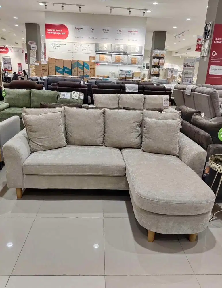 Promo Sofa L Minimalis Fabric | Selma Naga Tambun | o857815o2435