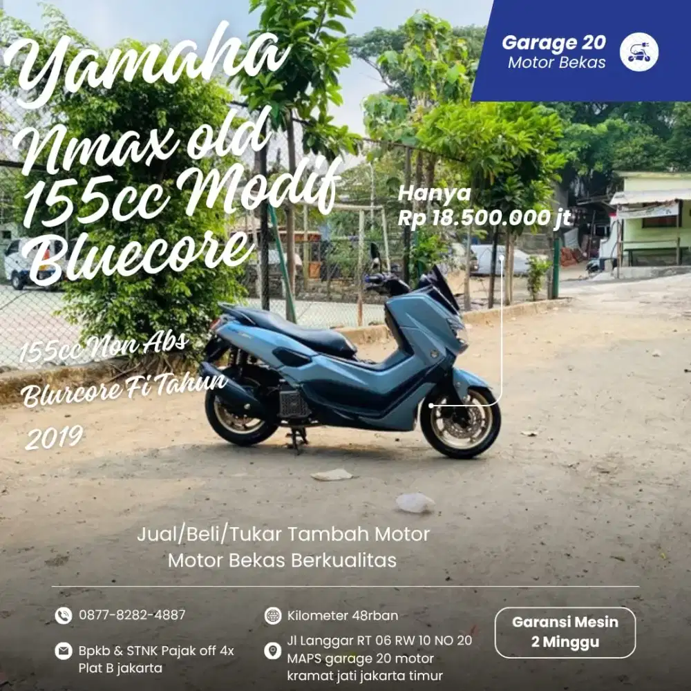 Yamaha NMAX Old 155cc VVA_Fi Bluecore Tahun 2019 Pajak Off