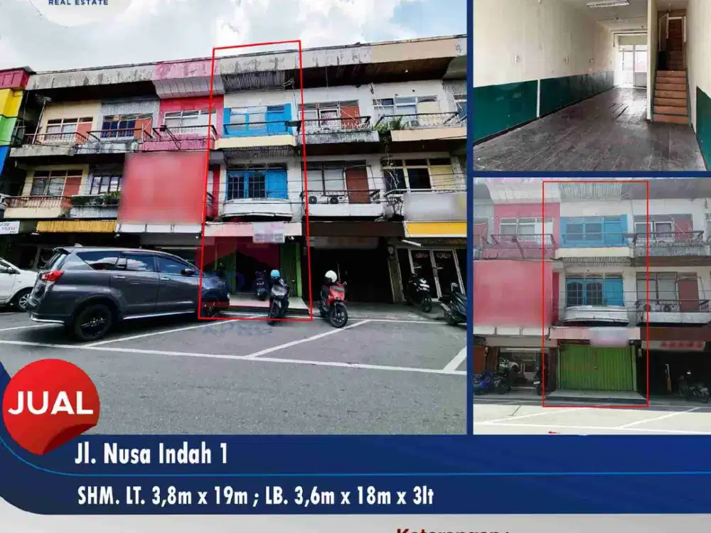 Ruko 3 Lantai Tengah Kota