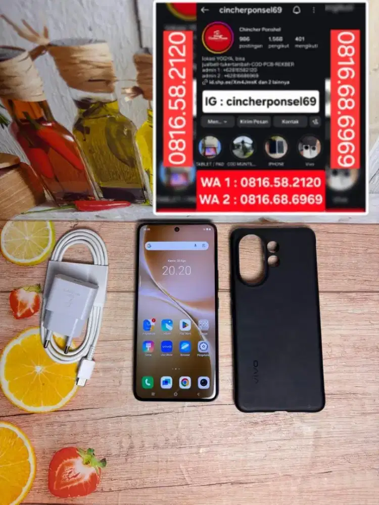 Jual hp likenew Vivo V60 5G 12/256 istimewa BH 99% grns nov 2026