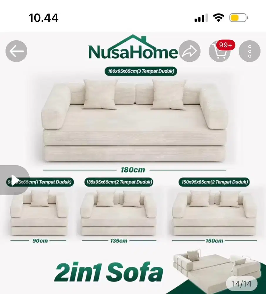 sofabed Dipake Ngonten