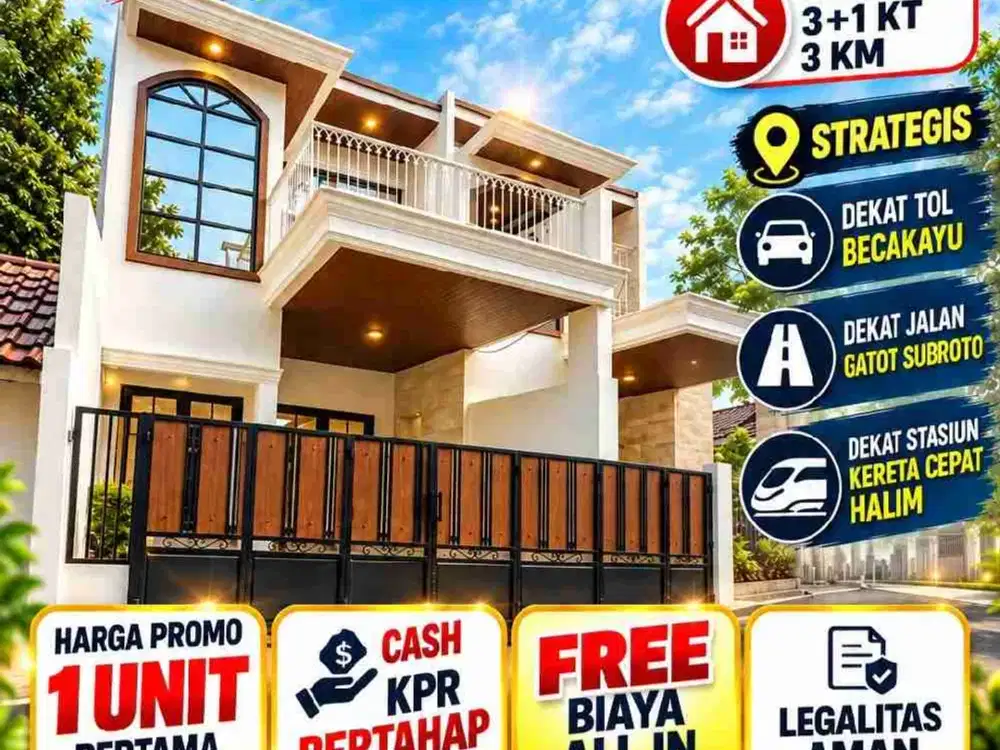 RUMAH NEW SIAP HUNI !!! RUMAH PALING DICARI DI AREA PONDOK BAMBU JAKARTA TIMUR!
Dijual Rumah 2 Lantai Minimalis – Pondok Bambu, Duren Sawit, Jakarta Timur