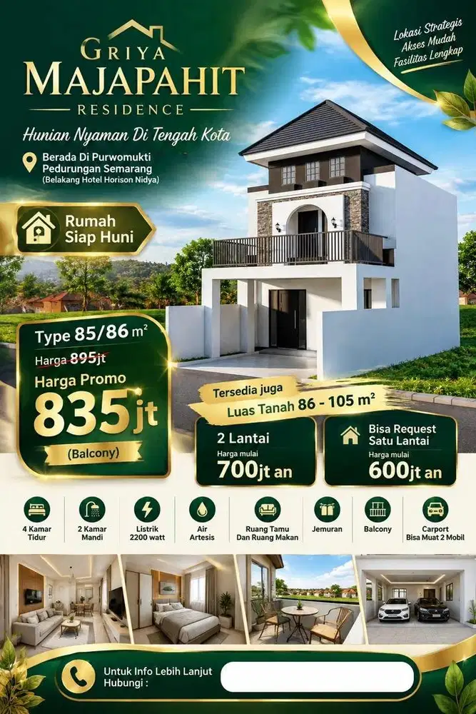 PROMO 835 JUTA RUMAH MAJAPAHIT SEMARANG TIMUR
