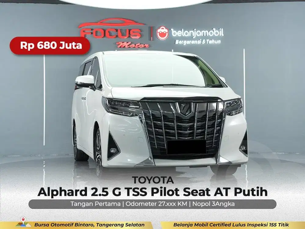 [ GARANSI 5THN ] Toyota Alphard 2.5 G Pilot Seat AT 2021/2022/2023