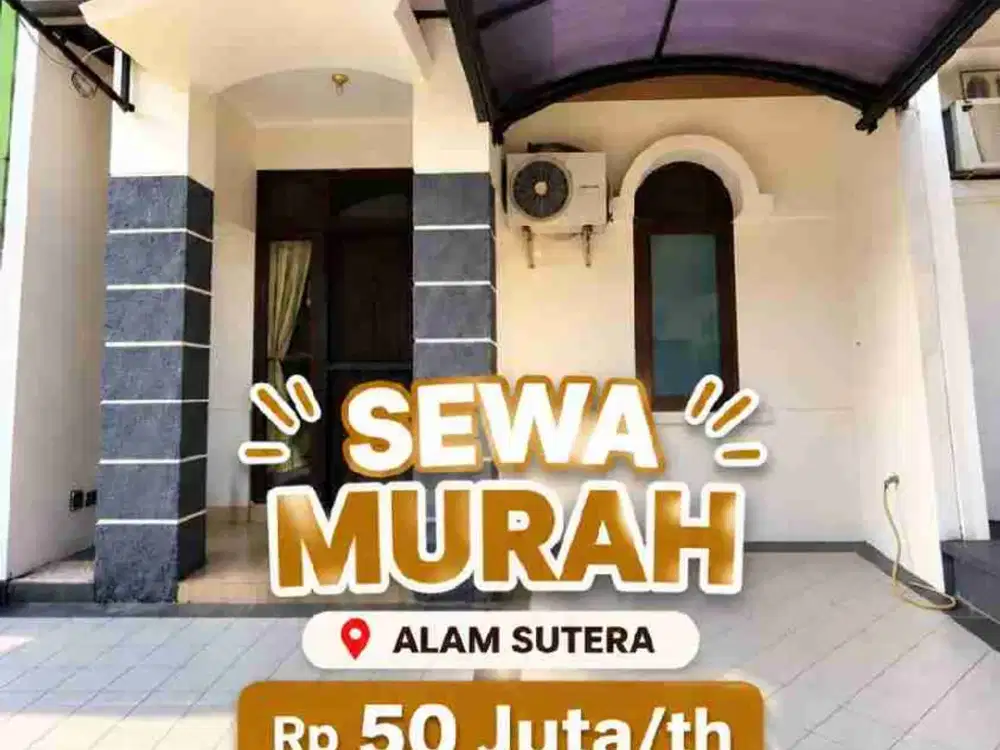 Disewa Rumah 1 Lantai di Sutera Jelita Alam Sutera.
