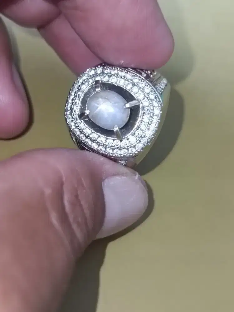 Cincin light blue safir Star Srilanka no heat