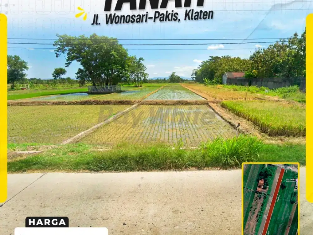 Dijual Tanah Strategis di Wonosari-Pakis, Klaten