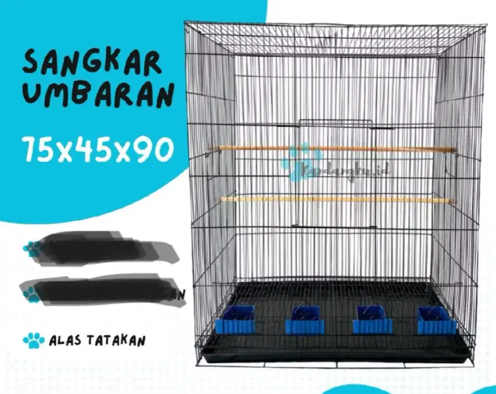Kandang burung uk 75x45x90 cm