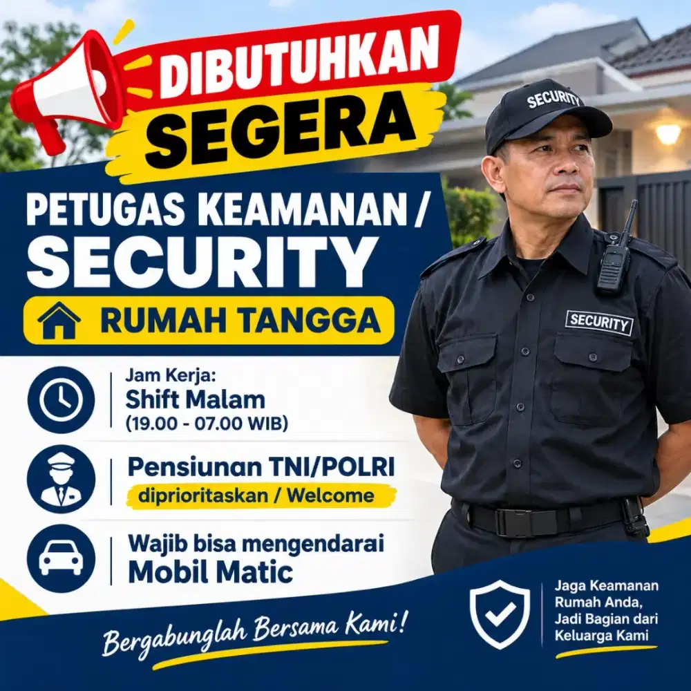 Dibutuhkan segera security rumah