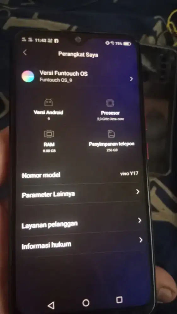 Jual hp vivo y 17