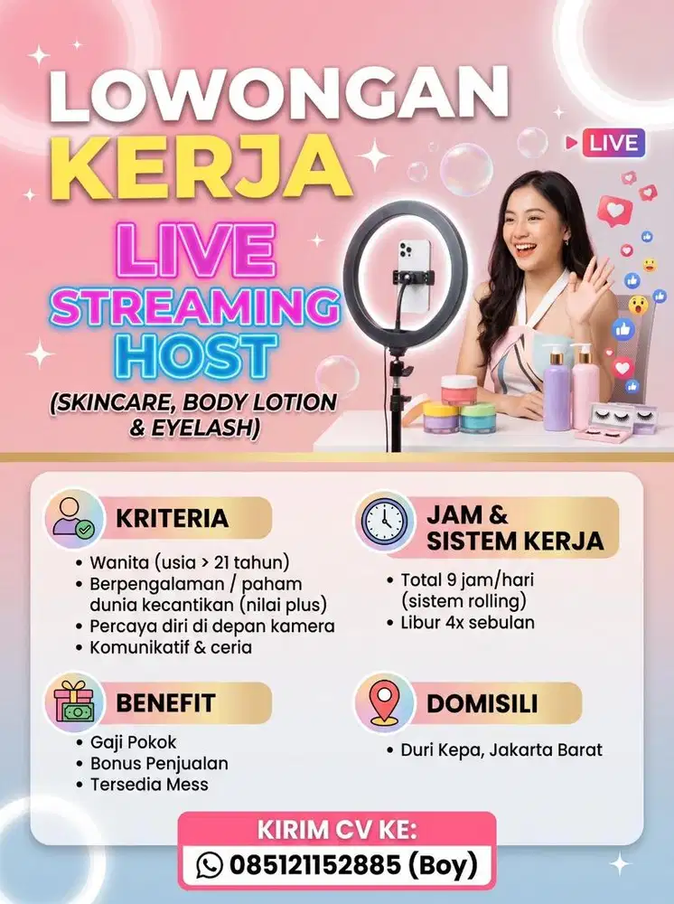 Host Live Eyelash & Skincare (BACA DESKRIPSI)
