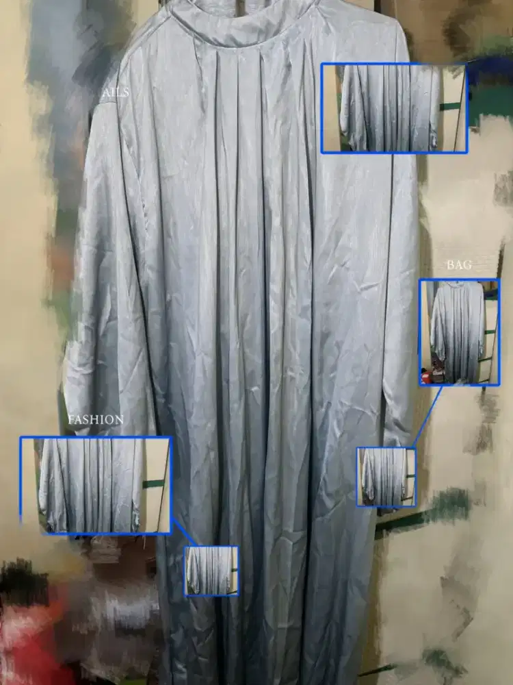 baju gamis warna silver