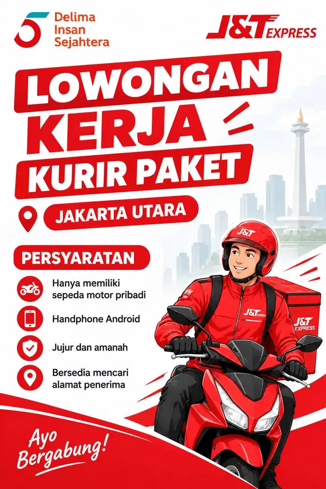 LOKER KURIR PAKET JAKARTA UTARA - TANPA PENGALAMAN