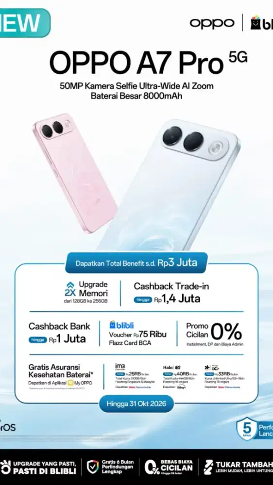 Oppo A7pro 5G Series Promo Kredit