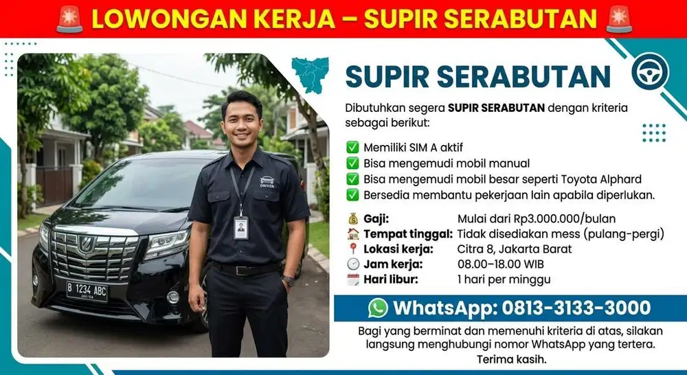 LOWONGAN SUPIR SERABUTAN