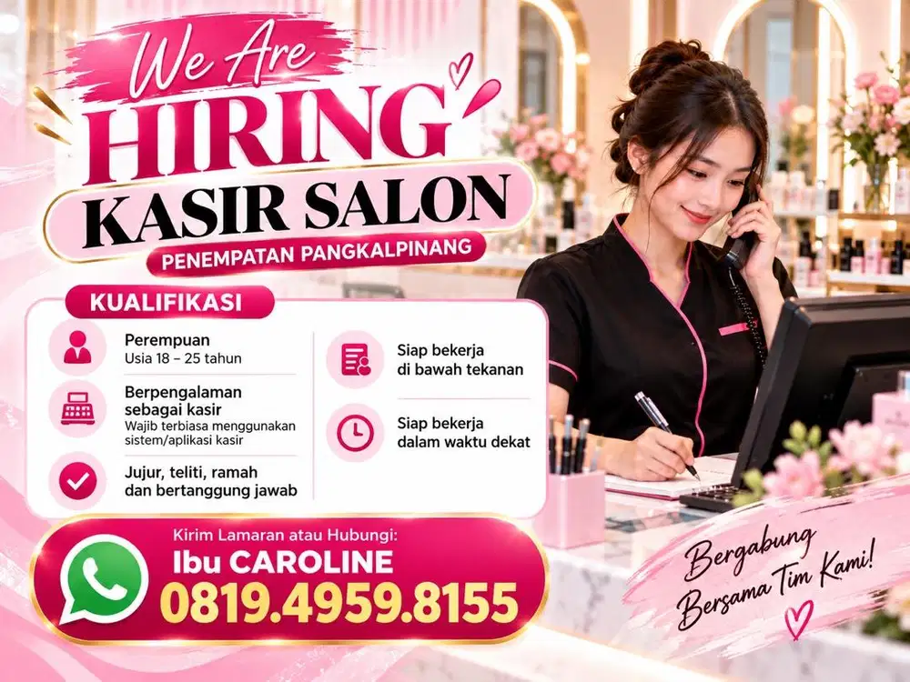 LOWONGAN KASIR BERPENGALAMAN DENGAN SISTEM KASIR