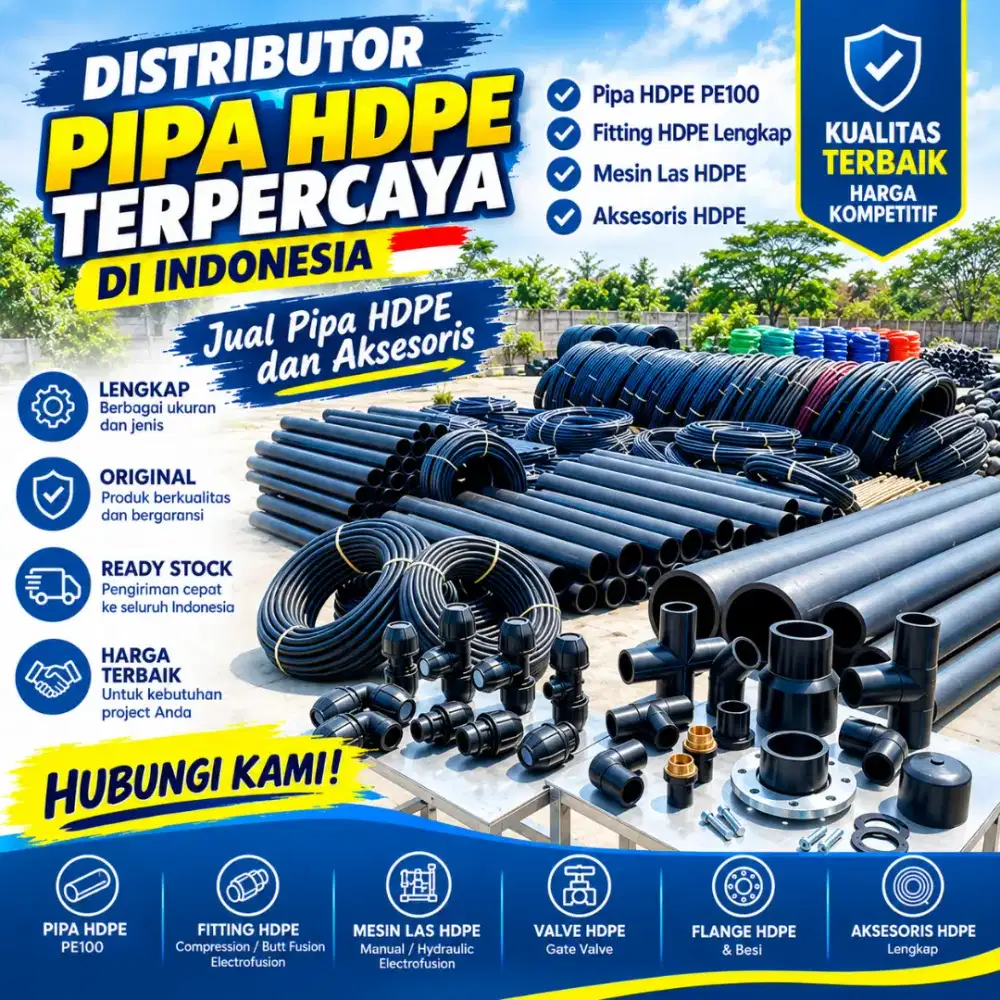 Jual Pipa HDPE dan Fitting HDPE Lengkap