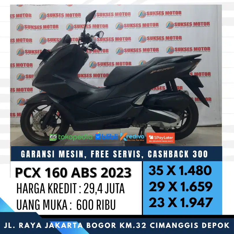 PCX 160 ABS 2023 MULUS DP600 KREDIT PROMO CASHBACK 300 UNIT BERGARANSI